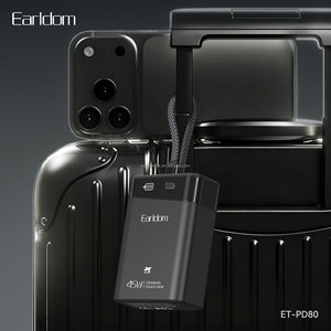เอียร์ลโดม พาวเวอร์แบงค์ 20000mAh 45W พร้อมสายเคเบิล ชนิด Type C รองรับการเชื่อมต่อทั้งแบบ Input และ Output แบตเตอรี่ลิเธียมโพลิเมอร์แบบพกพา รุ่น ET-PD80 - Product Image 4