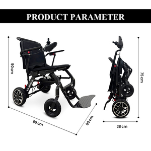 Fauteuil roulant électrique intelligent tout-terrain KSM-607, léger, pliable, avec commande par joystick, motorisé, en fibre de carbone - Product Image 2