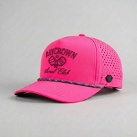 Casquette de Pickleball Personnalisée avec Logo – Vente en Gros, Haute Qualité, 5 Panneaux, Performance, Trous Découpés au Laser, Chapeau de Sport/Golf avec Sangle Réglable