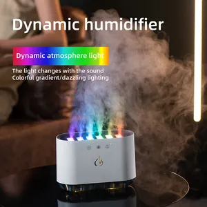 Desktop innovative gift 2024 new trend flame aroma diffuser aromatherapy essential oil air humidifier