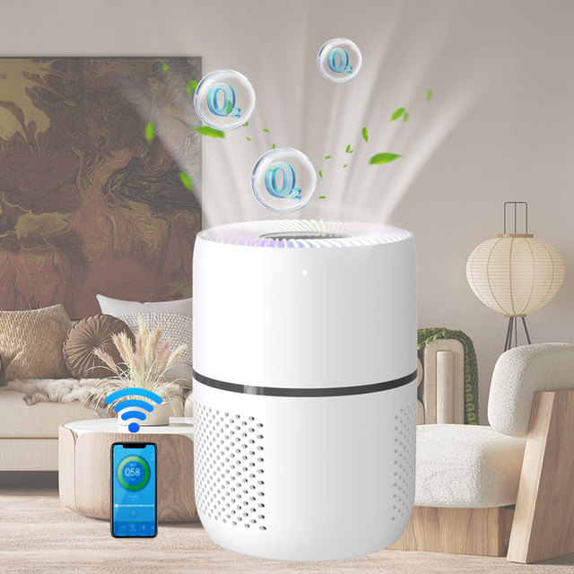 Aromatherapy Uv Lights Intelligent Pet Smart Portable Desktop Small Uvc Household H13 Hepa Filter Air Purifier Cleaner Home