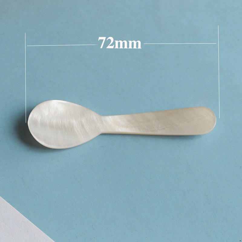 สีขาว - ช้อนกลมคู่ 7 ซม