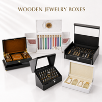 Coffret Cadeau de Parfums en Bois Multi-Compartiments Marque TZ Personnalisé Fait Main Finition Brillante Gravure Logo Personnalisée Grande Capacité de Rangement