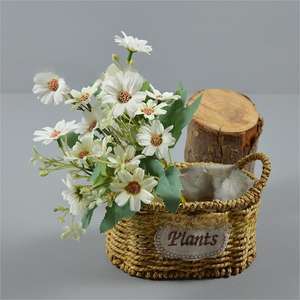 Seda simulada de alta calidad Gerbera Shasta Uv Daisy Artificial Mini Manzanilla eucalipto flor <span class=keywords><strong>Cosmo</strong></span> ramo - Product Image 4