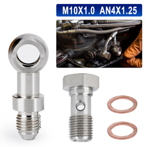น็อตแบนโจ M10x1.25 มม. สำหรับ 4AN สำหรับมิตซูบิชิ อีโว 1-10 เครื่องยนต์ 4G63T 4B11T สำหรับการปรับแต่งเครื่องยนต์ - Product Image 3