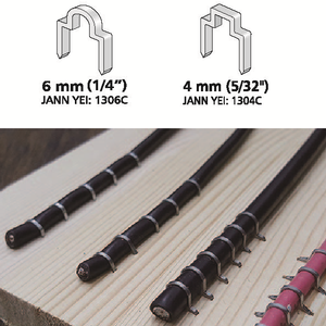 Cable Staple 1306C 6.4mm(1/4") Flat and Round Cable/Wire <b>Fastening</b> U-Shaped Metal Cable Staples Metallic Silver Safety Cable - Product Image 4