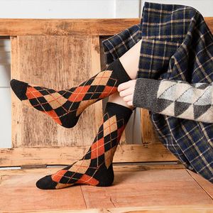 2022 New Wholesale Ladies Thick <b>Wool</b> Crew Winter Calcetin Chaussettes Plaid Pattern Woolen <b>Socks</b> Women Unisex - Product Image 5