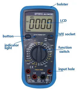 Multimètre numérique intelligent VLUUKE DT151G - Haute précision classe 0.2, tension 200mV-1000V, mesure de courant 200uA-20A pour - Product Image 2