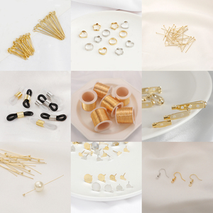 보석용 9자형 아이핀 18K 금도금 아이헤드 핀 비딩핀 색상 보존 황동 재료 - Product Image 5
