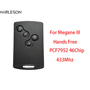 Thông minh chìa khóa tự động rảnh tay cho Renault Zoe megane III lưu loát từ xa chìa khóa xe 433MHz tần số 46chip pcf7952 Keyless đi - Product Image 1