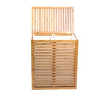 Panier à linge pliable multifonctionnel avec couvercle, pas d'installation nécessaire, 2 sacs intérieurs amovibles, pour salle de bain et vêtements