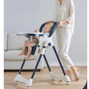 Chaise haute bébé moderne et tendance en plastique portable, légère, 3 en 1, pliable, chaise haute bébé, salon - Product Image 1