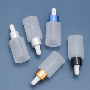 Luxury Empty 10ml 15ml 30ml 40ml <b>50ml</b> 60ml 80ml 100ml 120ml Cylinder Frosted Glass Oil Dropper <b>Bottle</b> With Gold Dropper - Product Image 2