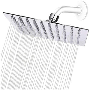 Cabezal de Ducha Cuadrado de Acero Inoxidable con Efecto Lluvia y Cascada, Cromado, para Baño y Hotel - Product Image 1