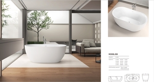 Nhà máy trực tiếp không gian lớn khách sạn nhà phòng tắm trắng vuông ngâm thả trong bồn tắm - Product Image 4