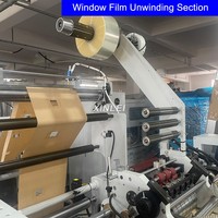 Équipement de production de sacs en papier kraft pour céréales, thé et snacks FD220B avec fenêtre et patch de film, machine à fabriquer des sacs en papier à fond carré