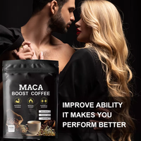 Suplemen Kopi Maca Boost OEM Label Pribadi Tribulus Energi Daya Tahan Pendukung Otot Pra-Latihan 20 Sachet Halal CE