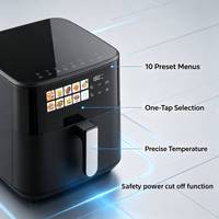 Friteuse à air numérique sans huile de 6,5 litres avec panneau numérique coloré et fenêtre de visualisation – Offre spéciale