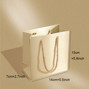 CSMD produsen Cina grosir emas memutar pegangan kemasan hadiah kreatif kecil abu-abu tas kertas untuk aksesoris perhiasan - Product Image 6