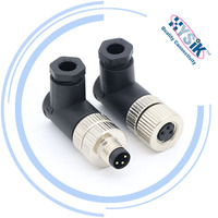 Connecteur circulaire mâle/femelle IP67 M8 de type assemblé 3 4 6P avec câble surmoulé pour capteur d'automatisation industrielle