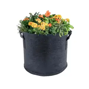 5 Gallonen schwarze runde Form atmungsaktives Gemüse Pflanzer Tasche wachsen Taschen Pflanzen