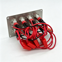 Panneau de commande marin étanche 4, 6 ou 8 voies 12V/24V DC à 8 boutons avec indicateur lumineux LED bleu pour bateau, camping-car, yacht, Jeep, véhicule