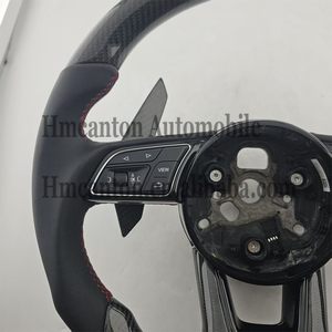 Volante Deportivo de Fibra de Carbono y Cuero en Oferta para Modelos Audi A3 A4 A4L A5 A7L A8 Q5 Q7 B9 A6 R8 - Product Image 4