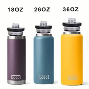 Botella de Agua Deportiva de Acero Inoxidable de Doble Pared con Aislamiento al Vacío de 18 oz, 26 oz, 36 oz, con Tapa para Beber, para Camping - Product Image 1