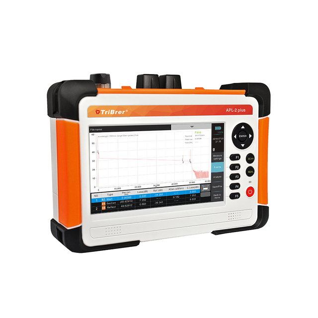 For OTDR Platform APL-2 Plus 1310/1550/1625nm 38/36/36dB with OPM OLS VFL Functions PON 7-inch Color LCD >10000 Results