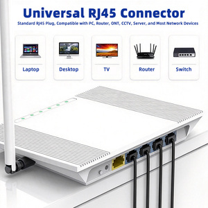 สายแพทช์คอร์ด Cat6A หัวสั้น RJ45 สายเคเบิลเครือข่ายอีเธอร์เน็ตแบบบาง ดีไซน์ขั้วต่อขนาดกะทัดรัดสำหรับพื้นที่แคบและอุปกรณ์เครือข่าย - Product Image 4