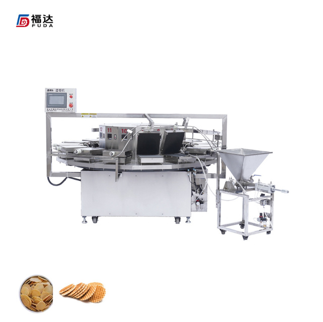 High Production Automatic Industrial Waffle Cookie Machine Large Commercial Waffle Iron Stroopwafel Maker Machine