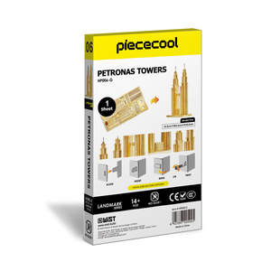 Piececool <span class=keywords><strong>PETRONAS</strong></span> TOWERS, Kits de <span class=keywords><strong>Arquitectura</strong></span> Educativa Clásica para Armar, Rompecabezas Metálico 3D de un Edificio Famoso, Regalo para Adultos - Product Image 5
