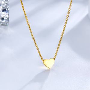 Cheap Price Good Quality Forever Love Heart Pendant <b>Necklaces</b> for Women <b>Gold</b> Plated Custom <b>Simple</b> <b>Necklace</b> Pendant Logo - Product Image 3