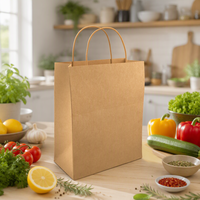 Sacs d'emballage pour plats à emporter, sacs en papier, fabrication d'emballages, sacs en papier kraft brun personnalisés