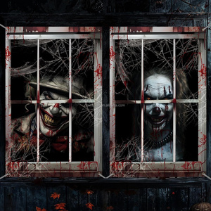 HLC Halloween: Pósteres Gigantes Sangrientos para Ventanas, Adhesivos para Ventanas, Decoración de Fiesta, Cubierta para Puerta de Casa Encantada para Dormitorio Escolar Espeluznante - Product Image 3