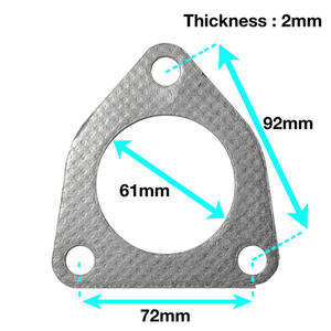 Uitlaat Gezamenlijke Afdichting Pakking <span class=keywords><strong>3</strong></span> Bout Gaten Flens Pakking Uitlaatpijp Pakking - Product Image 6