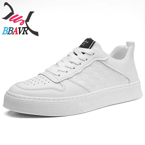 Zapatos para Caminar de Hombre, Blancos, de Corte Bajo, Transpirables, con Parte Superior de PU, Forro de Algodón, Ligeros, para Primavera/Verano/Otoño - Product Image 1
