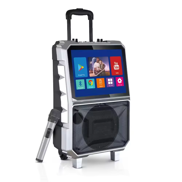 Gooermi Portable Karaoke Machine | 14" Tablet, Voice Modulation, HDMI, , USB, SD, FM | Rechargeable