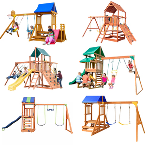 Patio Marco de escalada de madera Juego de juegos al <span class=keywords><strong>aire</strong></span> <span class=keywords><strong>libre</strong></span> JUNGLE GYM - Product Image 2