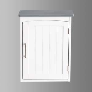 DB FRALIMK White Gray Top MDF Wall <b>Cabinet</b> <b>Small</b> <b>Bathroom</b> Medicine Organizer for Kitchen Living Room <b>Bathroom</b> Storage - Product Image 1