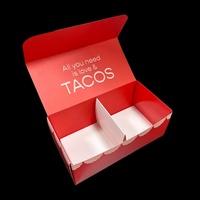 Cajas de Papel Kraft Desechables para Restaurantes con Logotipo Personalizado, Contenedor para Empacar Comida para Llevar, Caja para Tacos