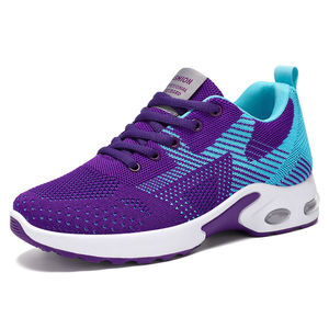 <span class=keywords><strong>Zapatillas</strong></span> ligeras de encaje para <span class=keywords><strong>mujer</strong></span>, <span class=keywords><strong>zapatillas</strong></span> acolchadas con aire, informales, para correr, caminar, plantilla tejida transpirable, talla grande, suave - Product Image 4