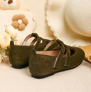 Chaussures plates personnalisées pour fille, chaussures plates en daim pour enfants - Product Image 5
