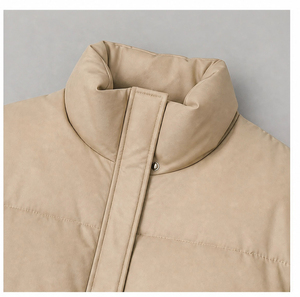 Manteau d'hiver en cuir de mouton pour femmes, mi-long, <span class=keywords><strong>col</strong></span> montant, veste décontractée pour un usage quotidien - Product Image 4