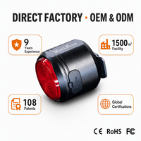 Feux arrière de vélo rechargeables 400 mAh Type-C, autonomie de 60H, feu arrière LED pour vélo, fixation multi-clip pour casque, OEM