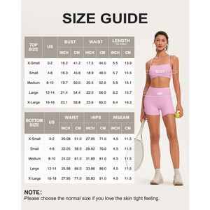 Conjuntos deportivos para mujer, sujetador deportivo con espalda descubierta y tiras, pantalones cortos tipo biker, conjuntos de gimnasio de 2 piezas, spandex, poliéster - Product Image 6