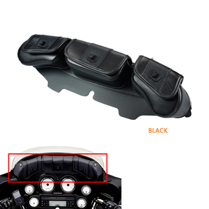 Sac de guidon de <span class=keywords><strong>moto</strong></span> avec 3 pochettes, compatible avec Harley Electra Glide Street Glide Ultra Classic 1996 et modèles ultérieurs - Product Image 1