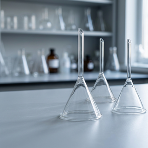 Entonnoir Buchner en verre, filtre conique triangulaire de laboratoire, 60, 75, 90, 100 mm, col long, équipement de chimie - Product Image 2