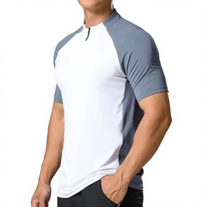 เสื้อโปโลมีซิปสำหรับผู้ชายเสื้อผ้าใส่เล่นกอล์ฟสีทึบมีซิปแบบออกแบบได้ตามต้องการฤดูร้อน - Product Image 1