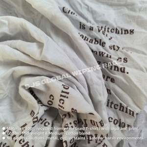 Paños Industriales Reutilizables de Algodón de Alta Resistencia para Uso Industrial de Alto Rendimiento, Trapos Blancos Impresos Tipo Camiseta - Product Image 4